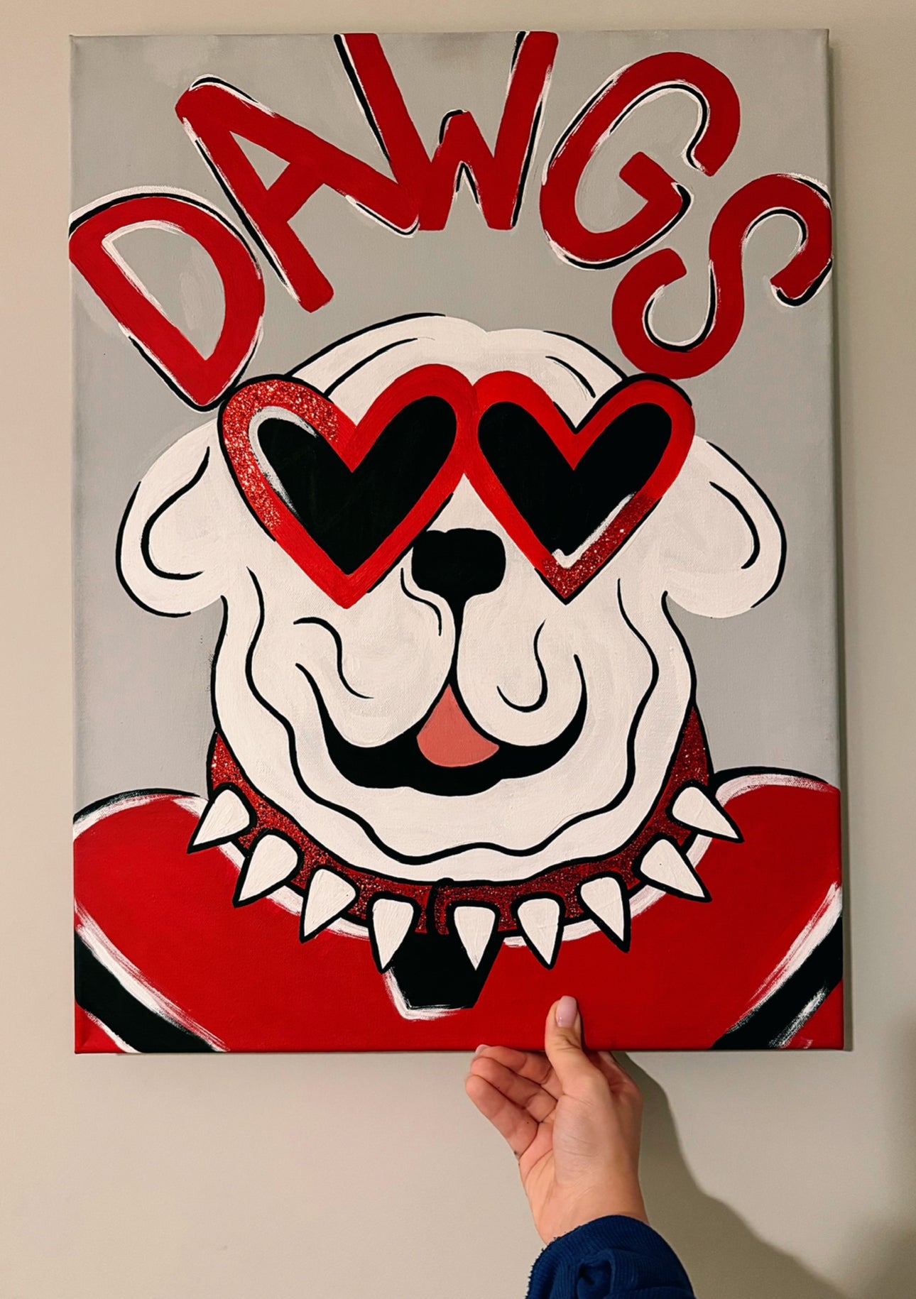 Heart Eyes Dawgs Canvas