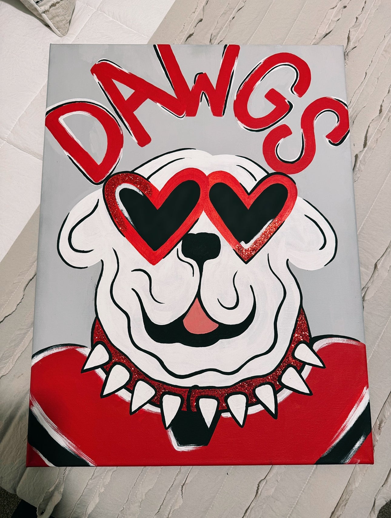 Heart Eyes Dawgs Canvas