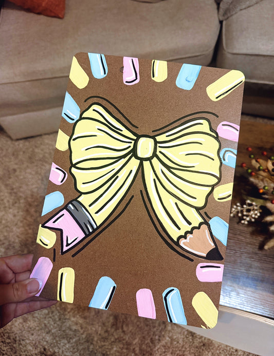 Pencil Bow Clipboard